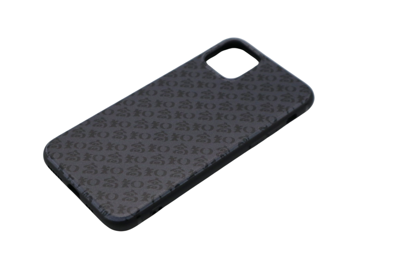 高知のiPhoneケース　グレー×ブラック （11〜15、SE）