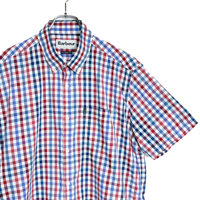 Barbour バブアー 半袖チェックシャツ ボタンダウン テーラード 