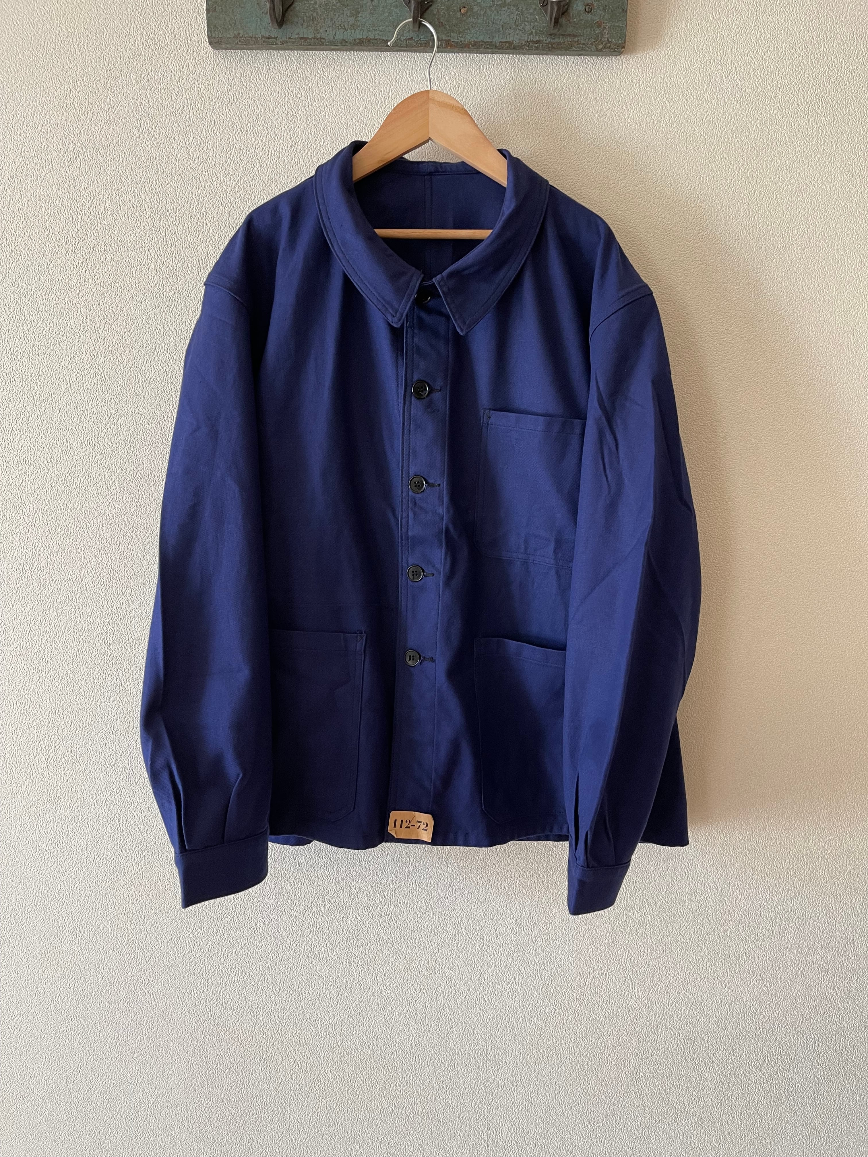1960s French vintage cotton Blue coverall Saint James Dead Stock