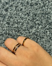 wavy stack ring S gold