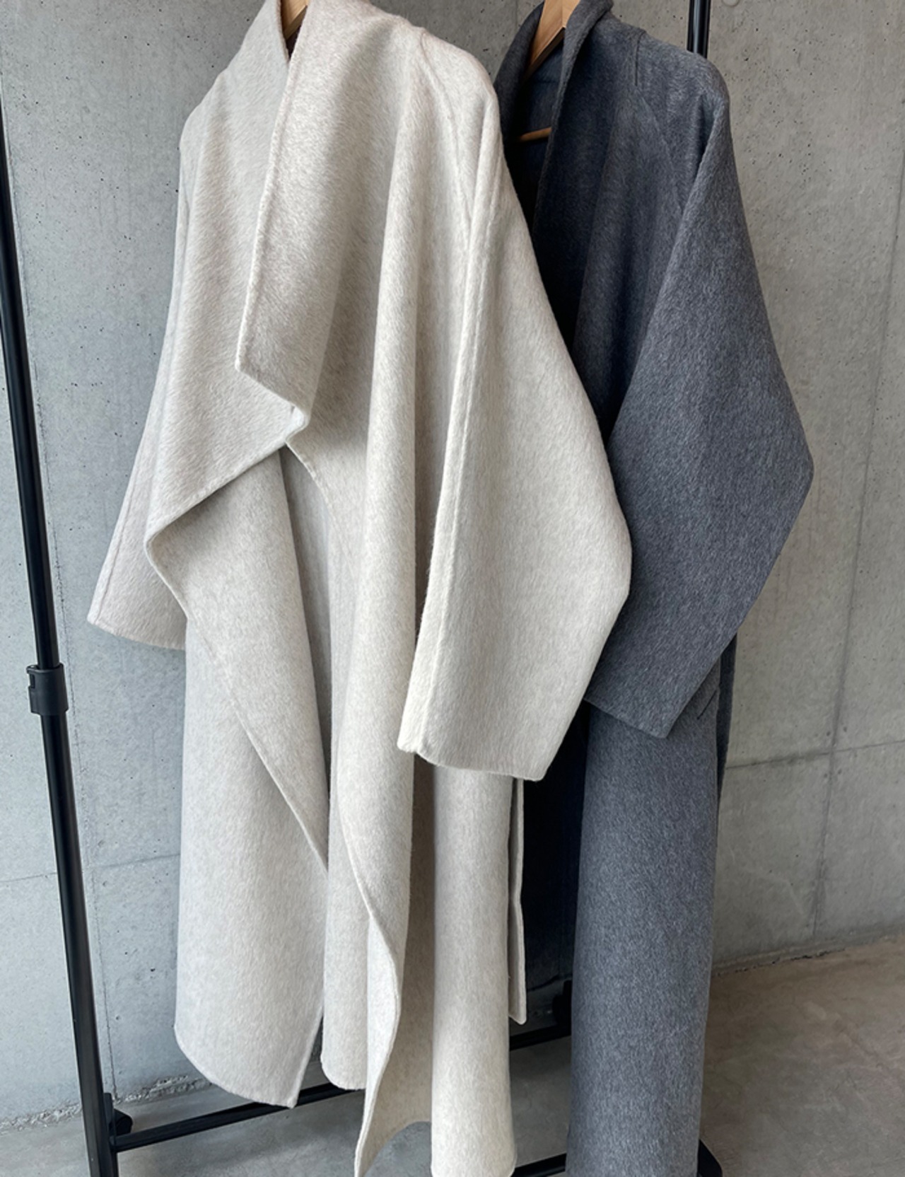【25aw】Wool 100% Shawl-collar Long Coat_3colors
