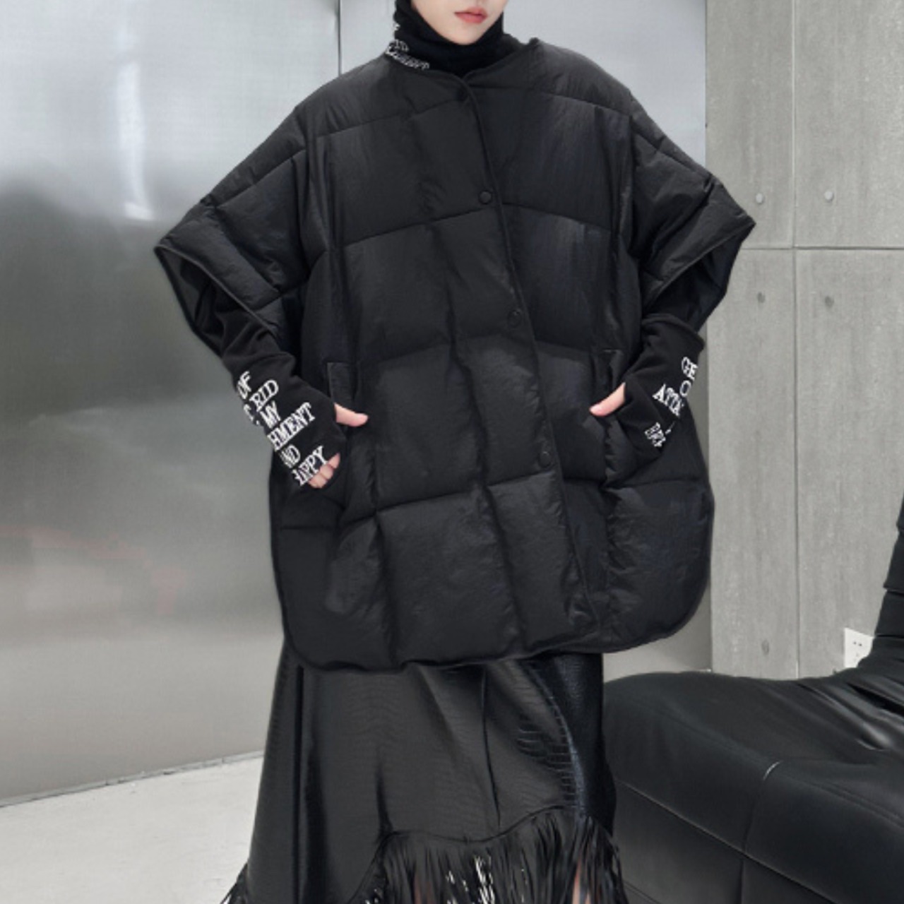 Outer cape jacket cotton vest(ME050)