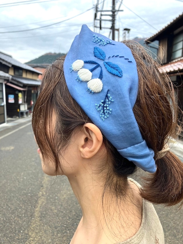 刺繍ターバン(ヘアバンド)