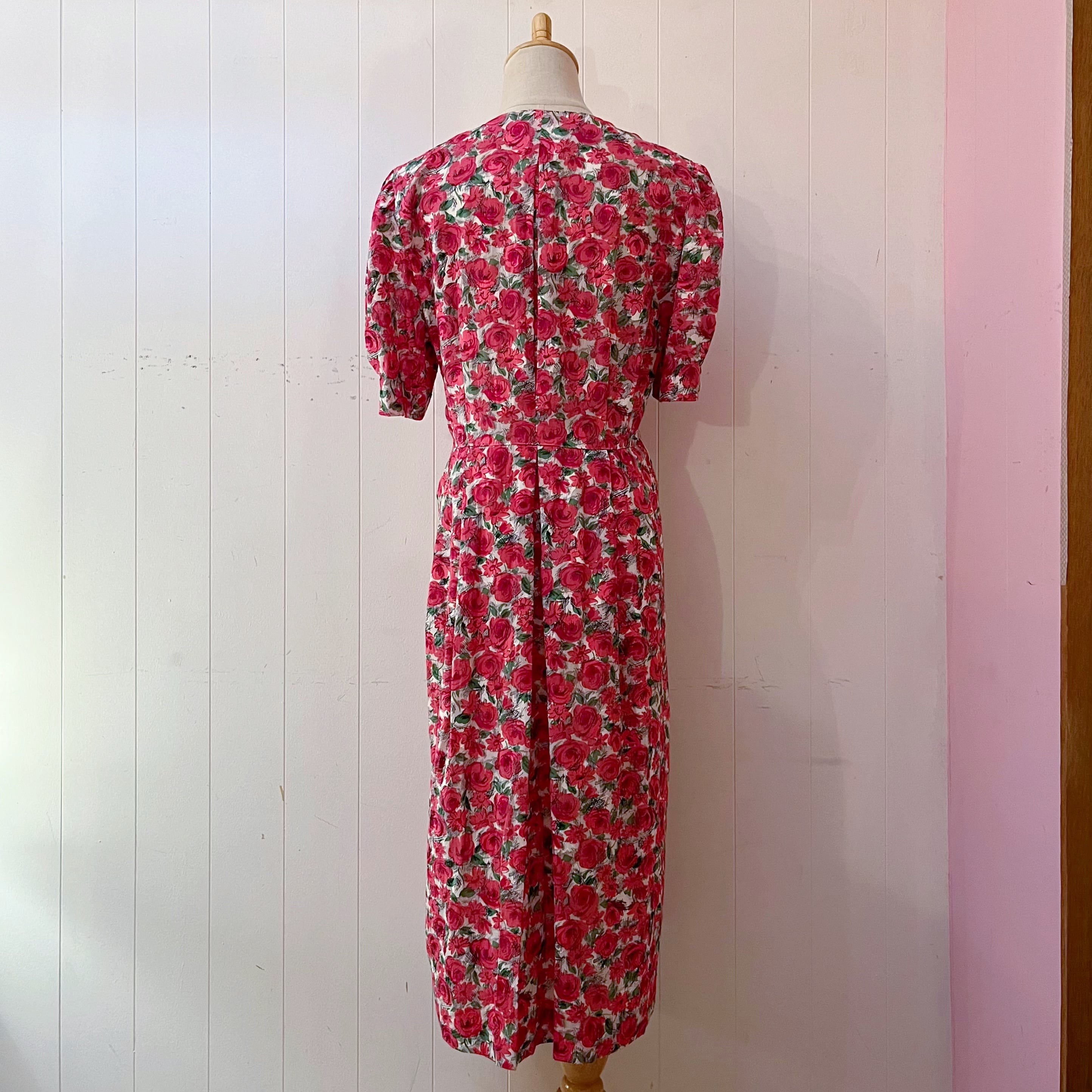 ROBERTA / pink rose garden one-piece