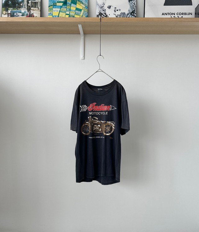 -Indian Motocycle- Vintage 80-90s L Print T-shirt made in USA