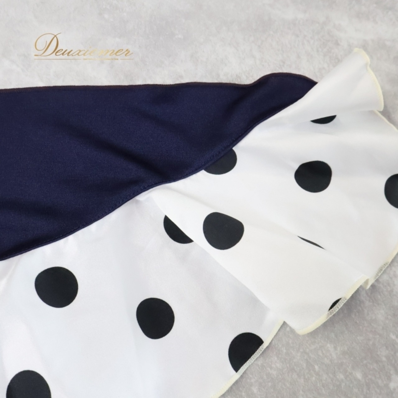 フラメンコ 衣装 シージョ ピキージョ 小物 ネイビー系 紺 ホワイト系 白 水玉模様 トライアングル フレコ ダンス 三角形 発表会 イベント フリル 可愛い ダンス衣装 舞台衣装 練習用 おしゃれ かわいい デザイン 水玉