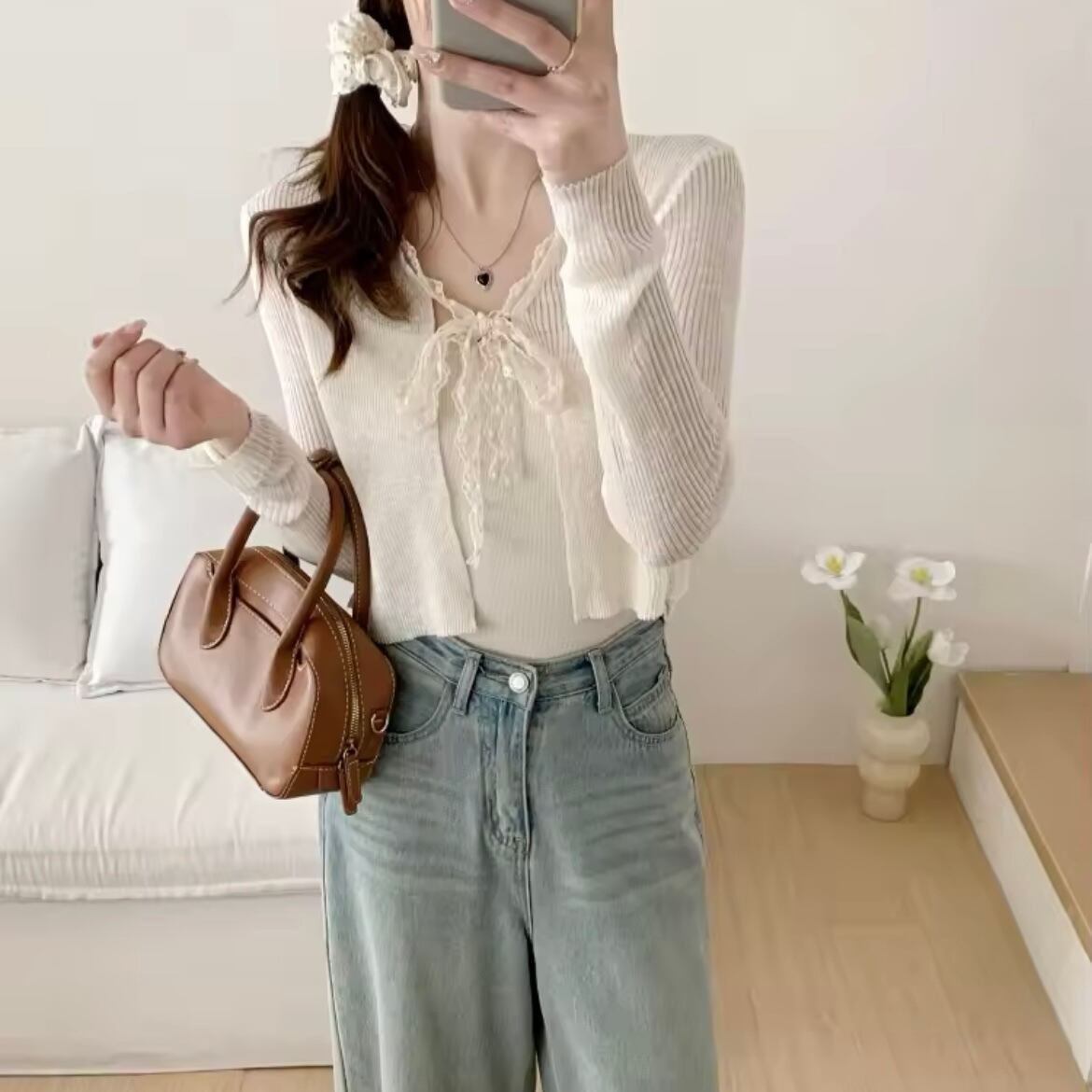 リボンシアーカーディガン