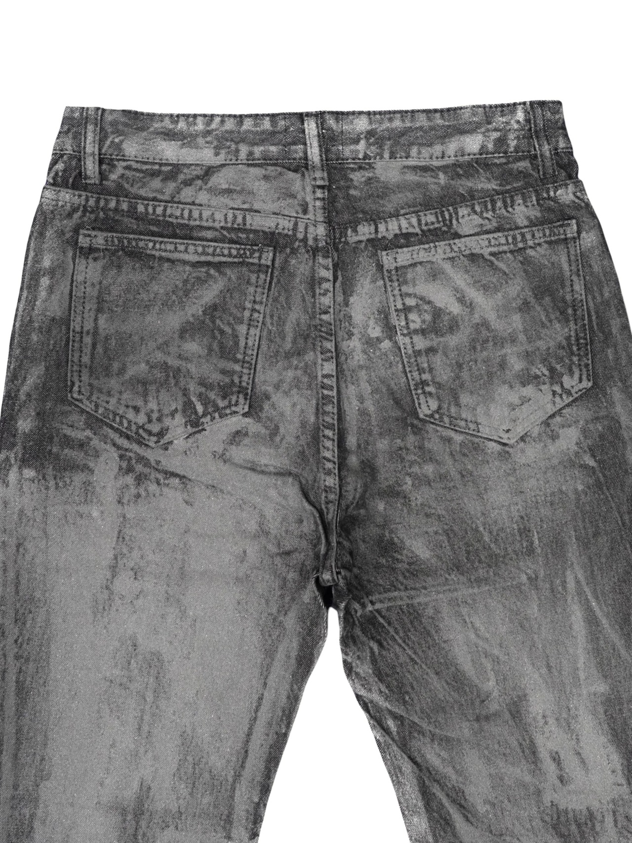 【PLANET STUDIO】Silver Coating Flare Denim Pants