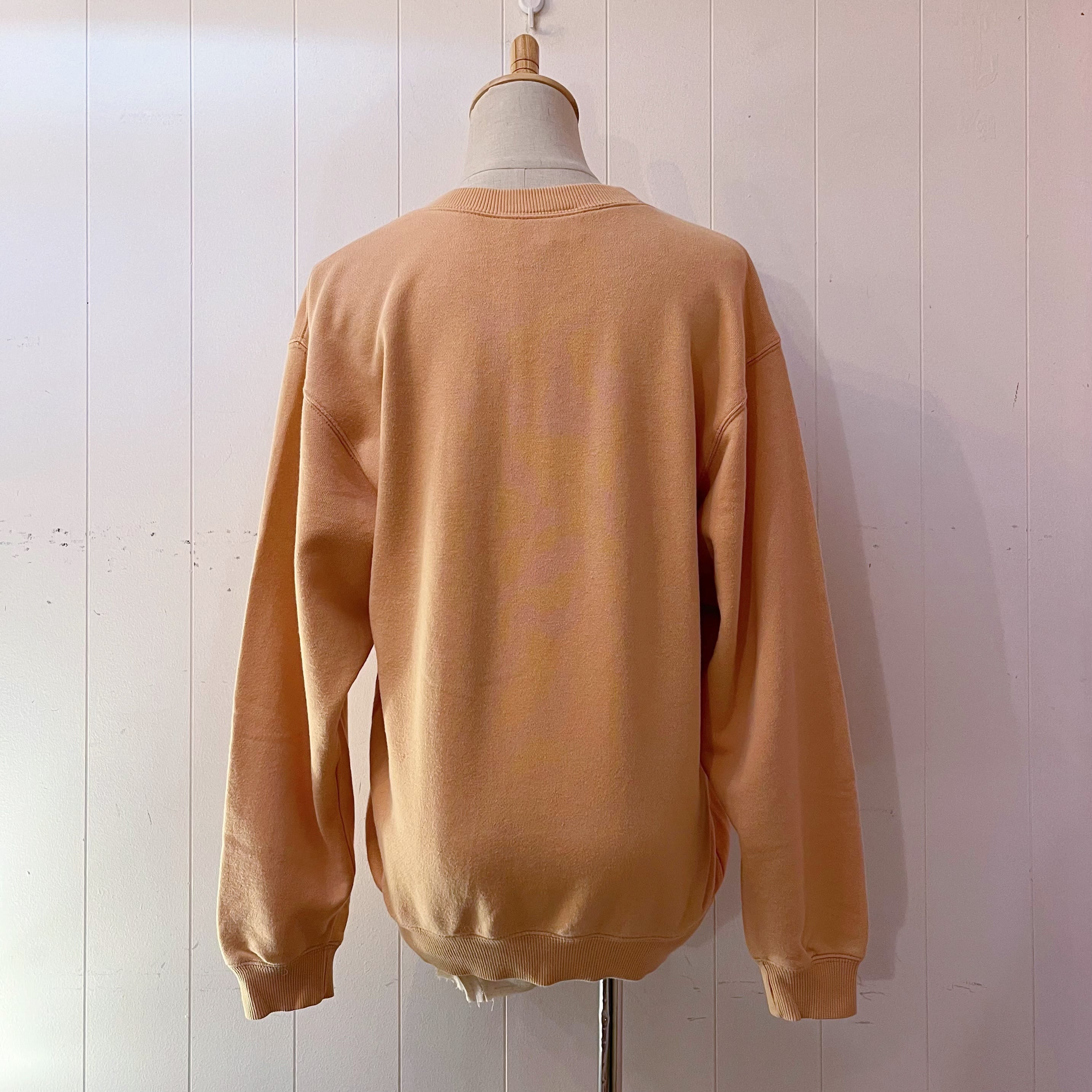 dog embroidery orange sweat