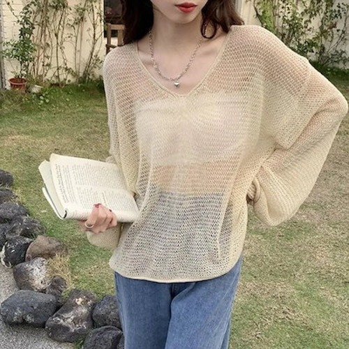 2024新作 おしゃれトップス 韓国ファッション 長袖ブラウス 体型カバーチュニック レディース ブラウス 長袖 体型カバー 紫外線対策 UVカットリネン素材人気なリプニット