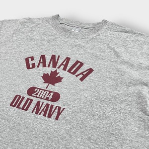 【OLD NAVY】CANADA アーチロゴ 4段プリント Tシャツ XL 半袖 メキシコ製 オールドネイビー US古着