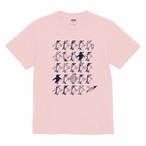 ペンギンパターン　Tシャツ(ベビーピンク)