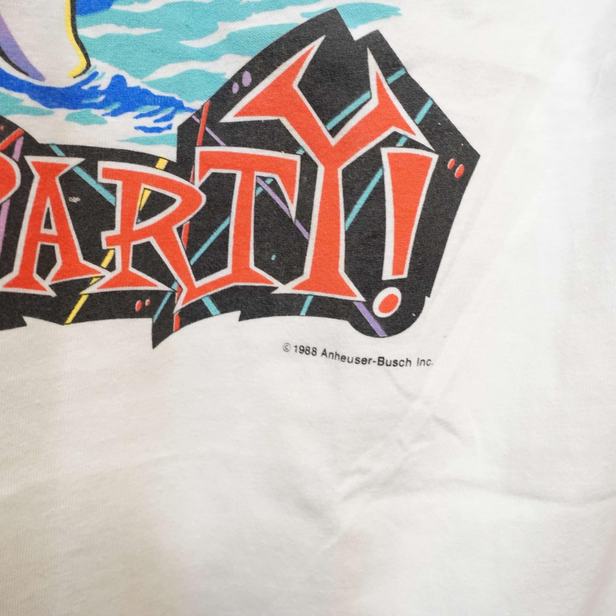 80s bud light バドライト Tシャツ 1988年 L/ヴィンテージ 袖シングル