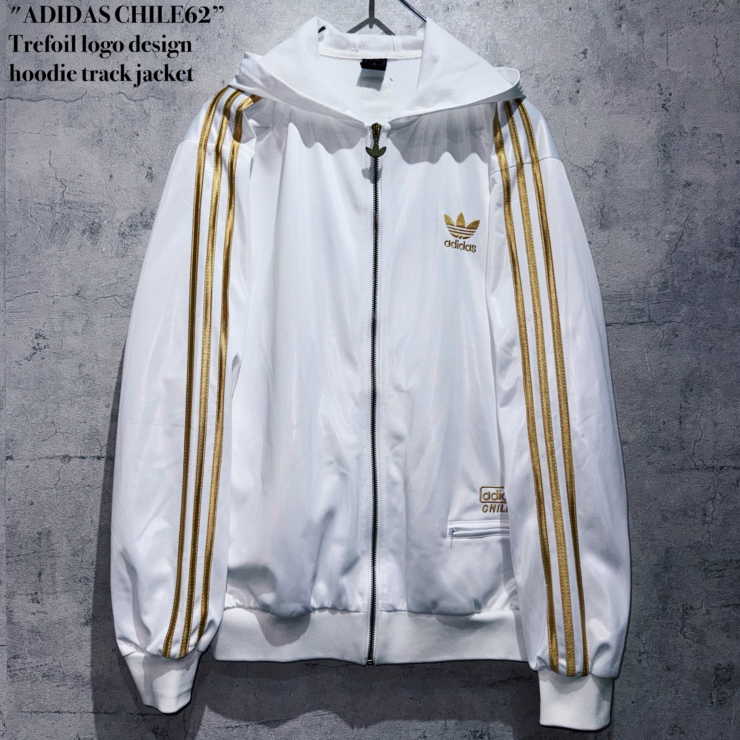 "ADIDAS CHILE62”Trefoil logo design hoodie track jacket