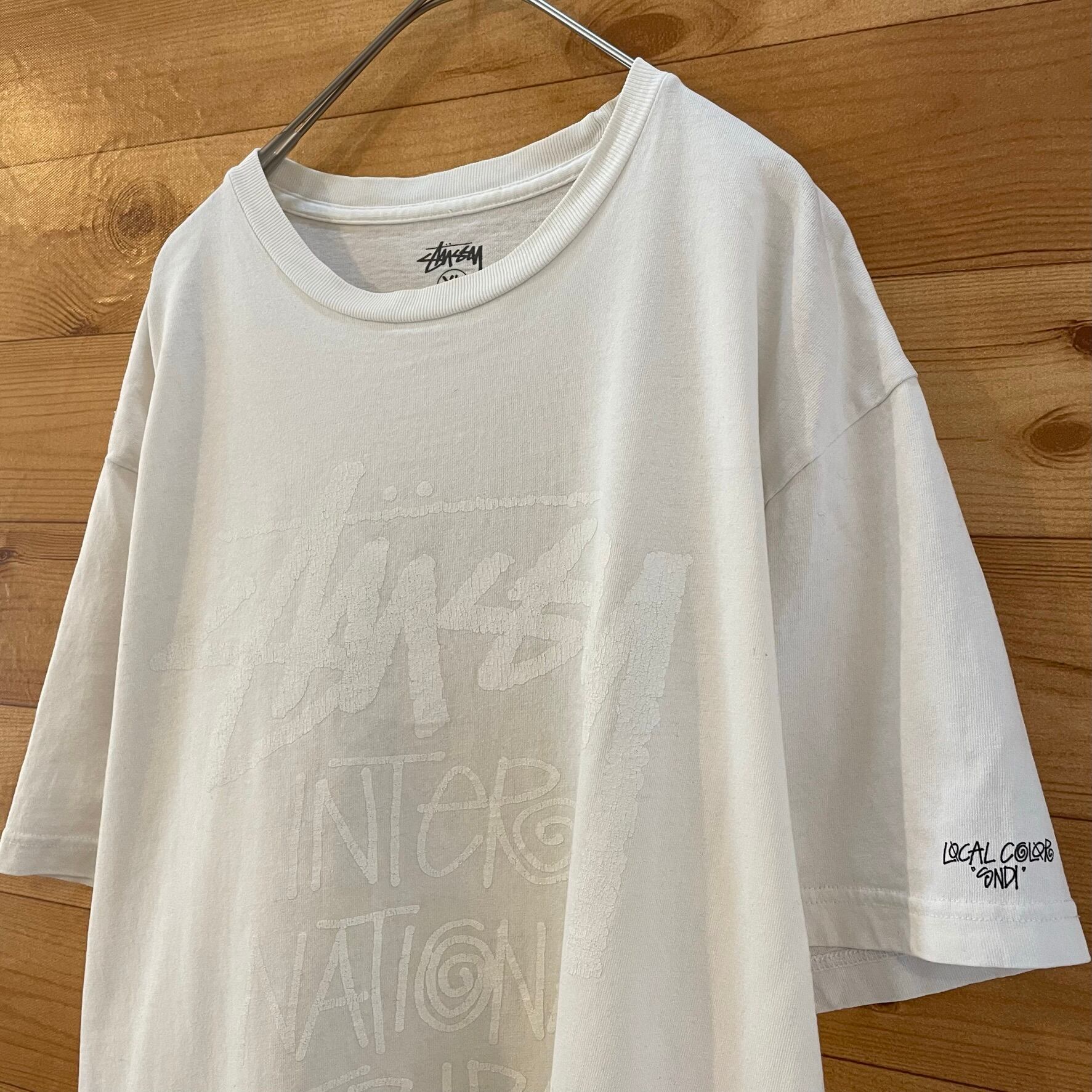 STUSSYステューシー新品未使用ビッグプリントTシャツ半袖ホワイトサイズXL