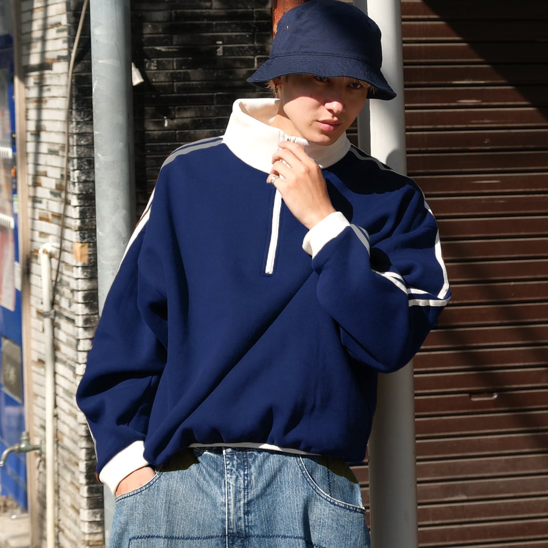 裏起毛ハーフジッププルオーバー | ROUX DI PERFE INTERNAZIONALE ルゥ