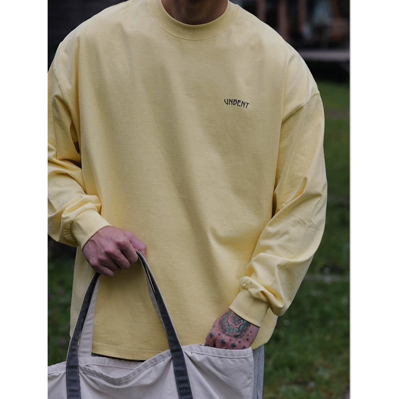 Oversized cotton long sleeve t-shirt 0296 - 2