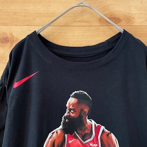 【NIKE】NBA Houston Rockets Tシャツ バスケ イラスト ロケッツ XL ビッグサイズ ナイキ スウッシュ us古着 アメリカ古着