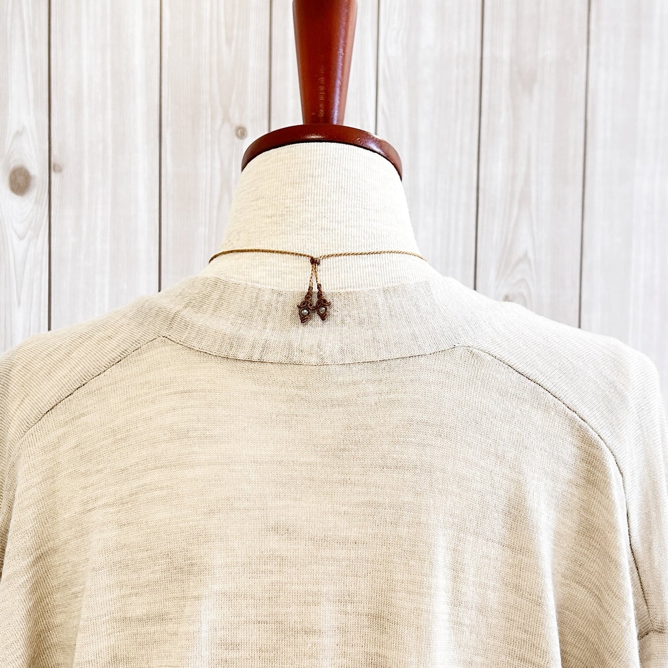 一点物】エチオピア産オパール＋ムーンストーン連結マクラメネックレス