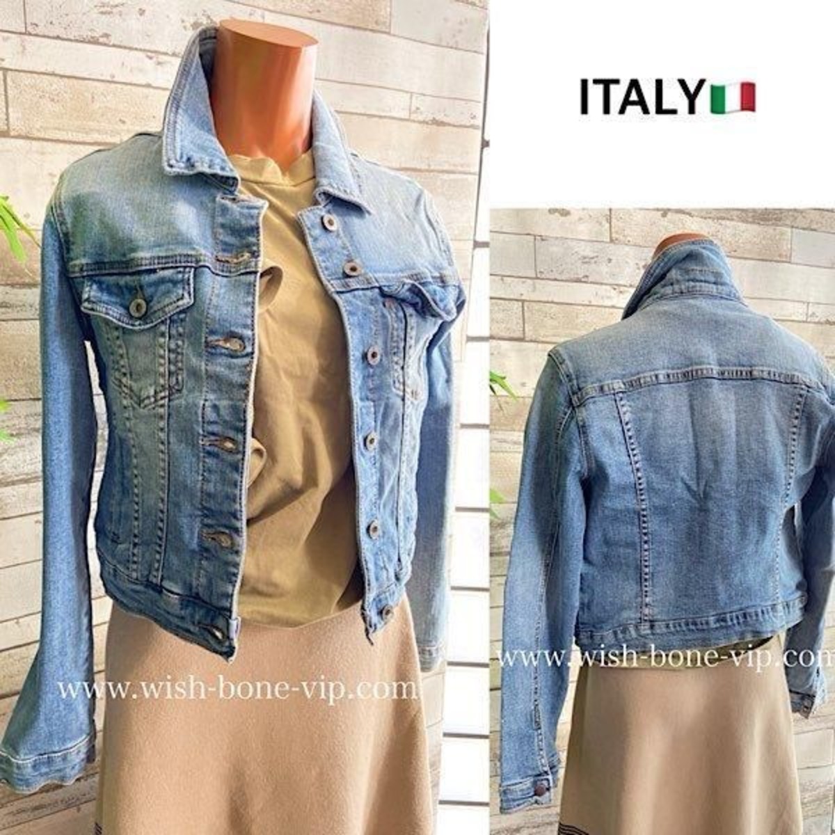イタリア製ブランド MadeinITALY】 伸縮ストレッチ 厚手デニム 