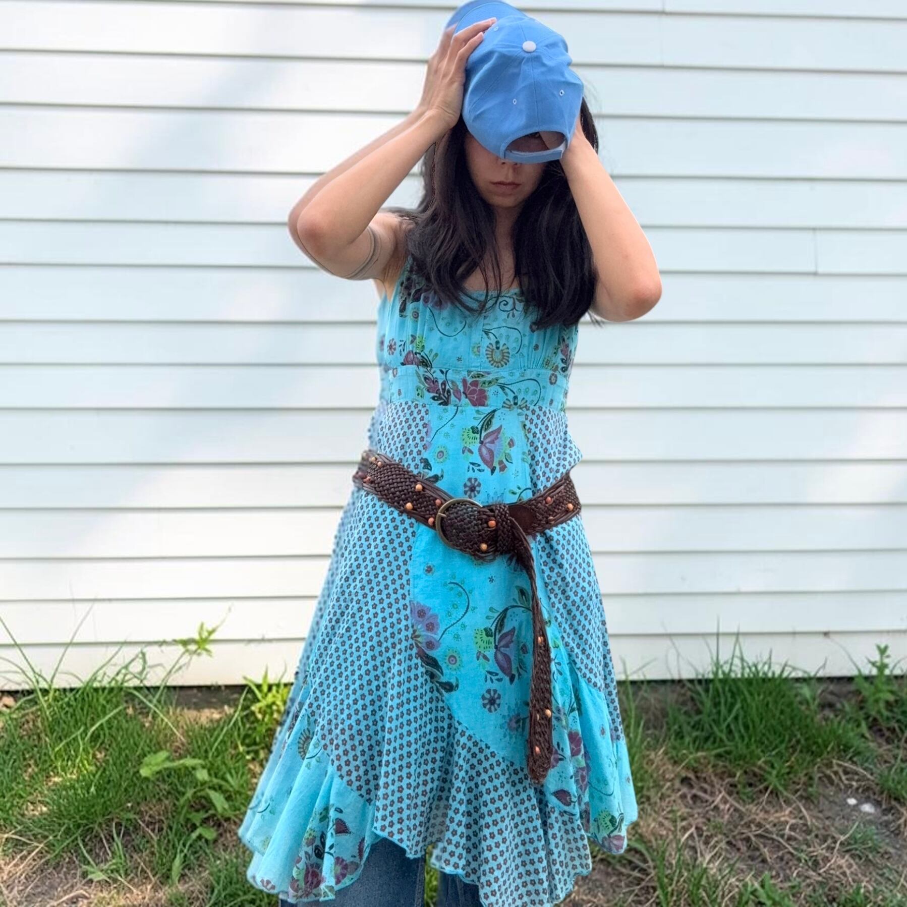 【LADIES】Boho Patchwork Cami Dress - Free Size