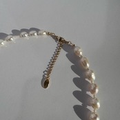 [beige] ポリマークレイ 淡水パールネックレス［GSN090-BG］