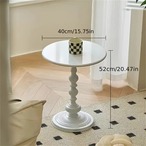 サイドテーブル　ラウンドサイドテーブル　おしゃれ　丸型　丸い　スリム　直径40cm　北欧　木目調　屋外　庭　ミニテーブル