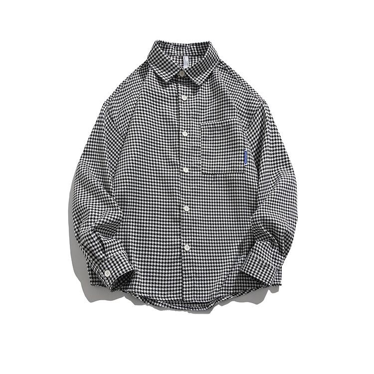 ★RETRO HOUNDSTOOTH SHIRT　　　07178