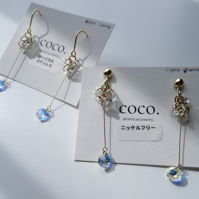 [ pierce / earring ]  crystal × beads