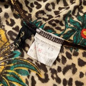 伊太利屋 イタリヤ アニマル レオパード & 花柄 総柄 半袖 カットソー シャツ サイズ 13 /レディース/婦人/ヒョウ柄