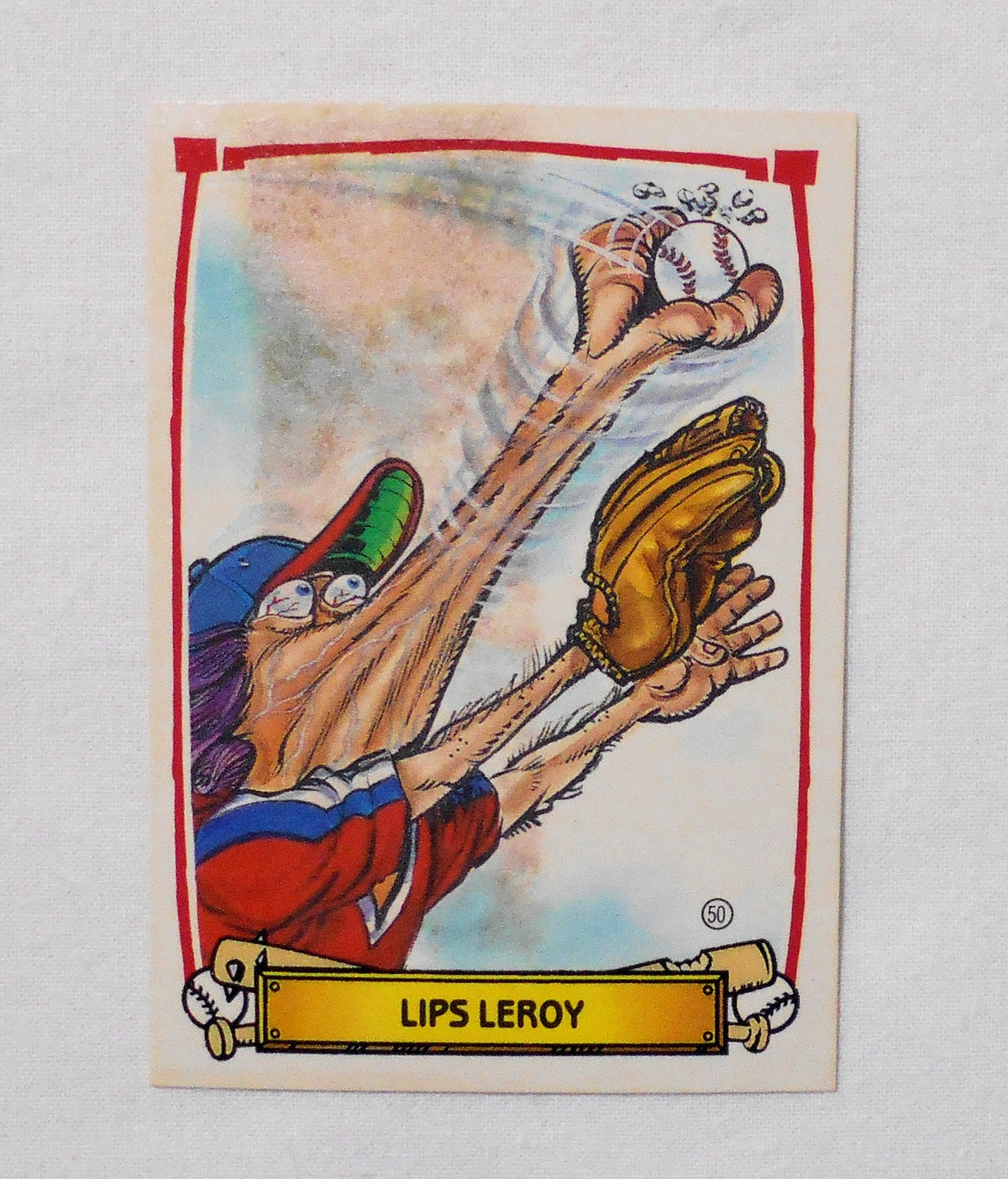 【NO.50B LIPS LEROY [BASEBALLS GREATEST GROSS OUTS STICKERS & BUBBLE