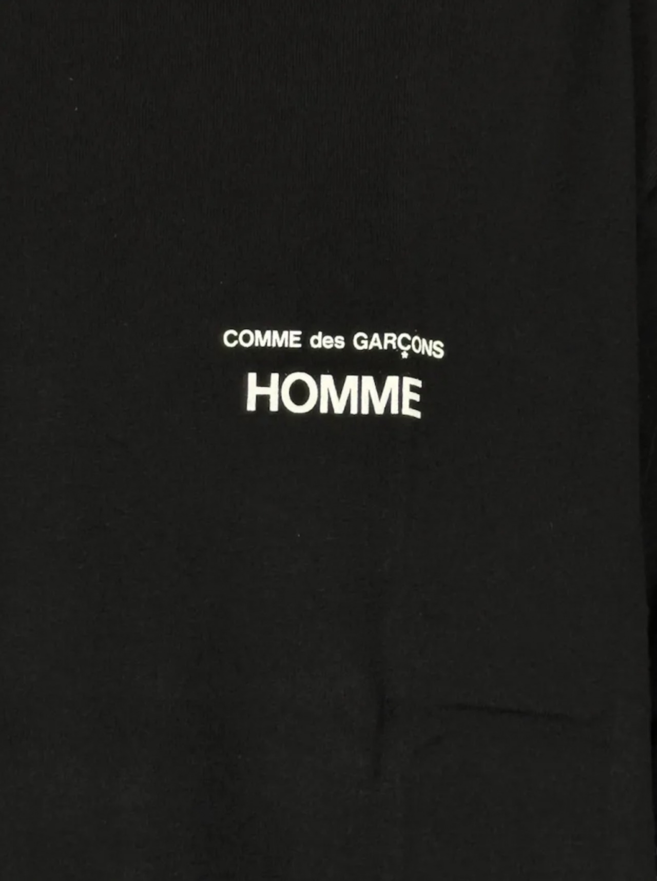 【COMME des GARCONS HOMME】綿天竺ロゴ TEE
