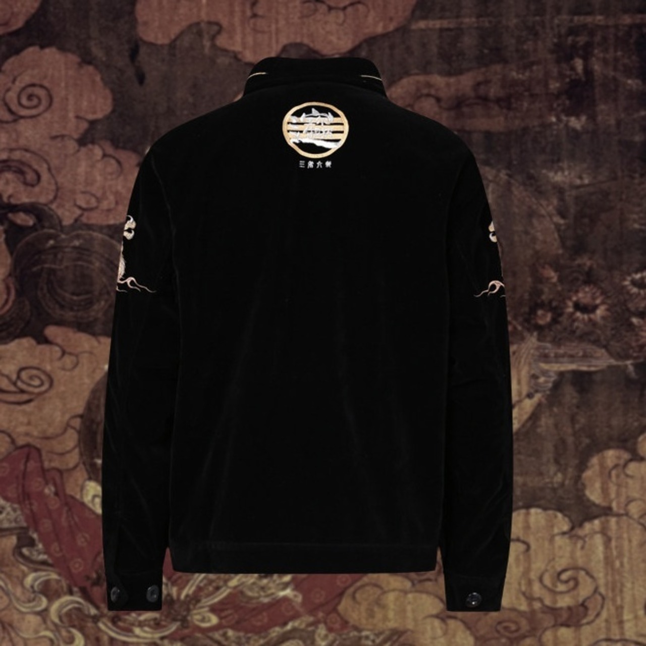 Golden Dragon Embroidered Velvet Jacket【G1210】