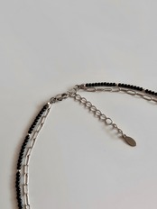 [Black] Layered Monotone Necklace［BZN10-BK］