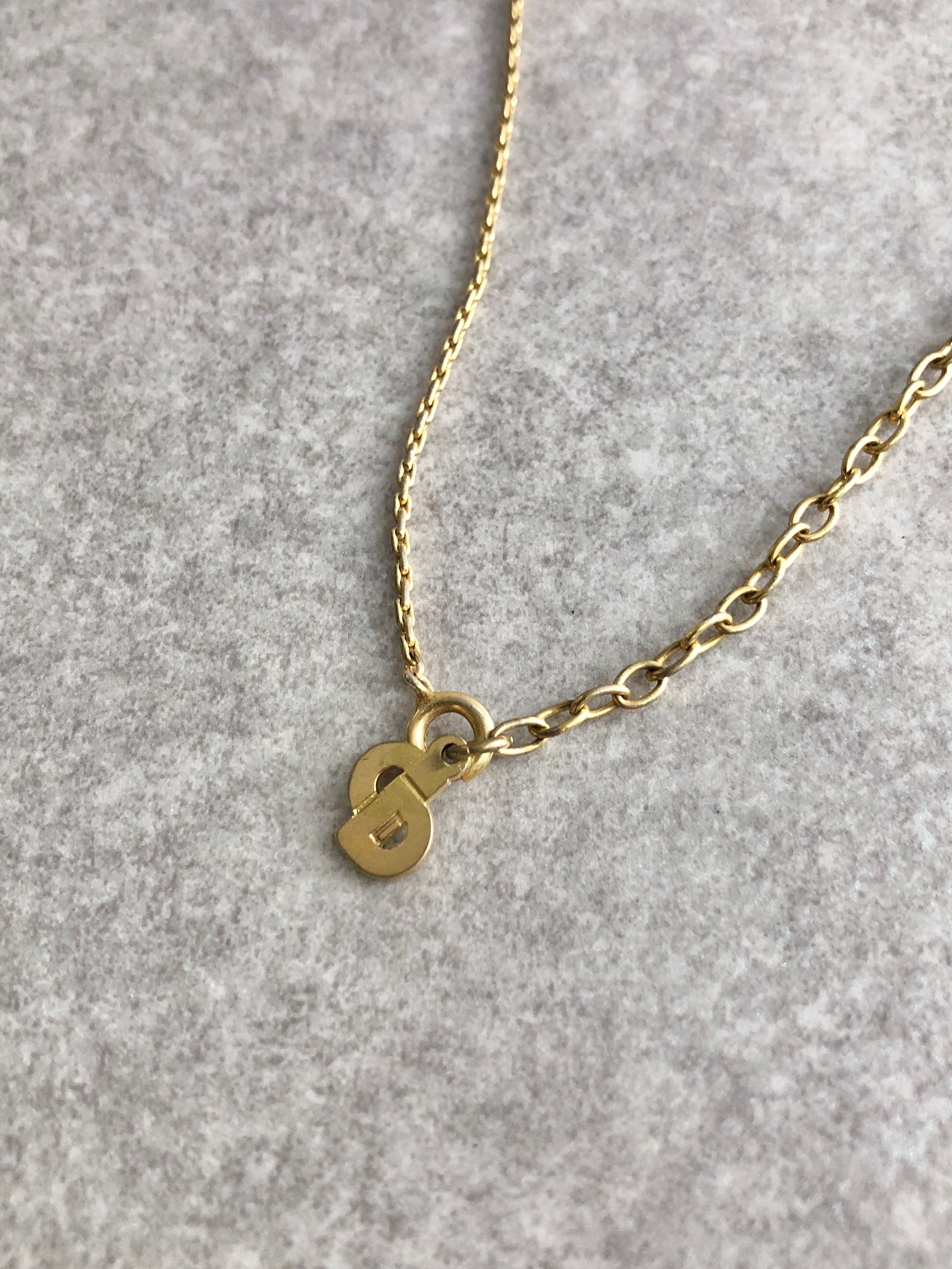 希少 美品 クリスチャンディオール ドット柄ゴールドキャミソール Christian Dior クリスチャン ディオール ネックレス ゴールド DIOR
