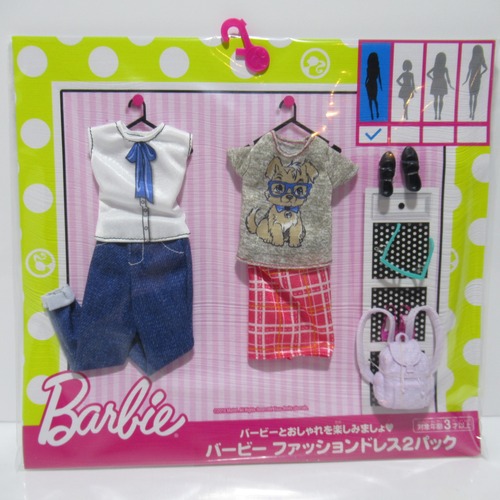 Barbie　バービーファッションドレス2パック　　デニム　チェックスカート