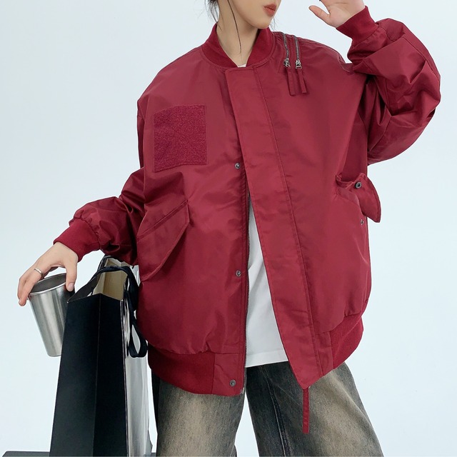 shoulder zipper blouson　ショルダージッパーブルゾン　J0598