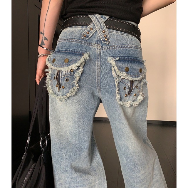 fringe-pocket denim　フリンジポケットデニム　J2060
