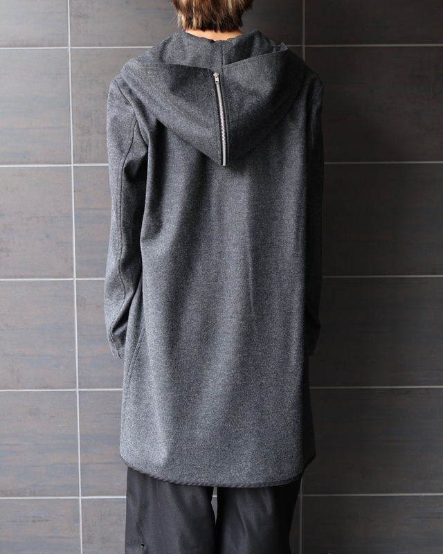 【COMME des GARCONS HOMME DEUX】zip up hooded half coat