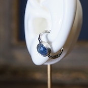 【Caer-03】カイヤナイトの2wayイヤーカフ・Blue