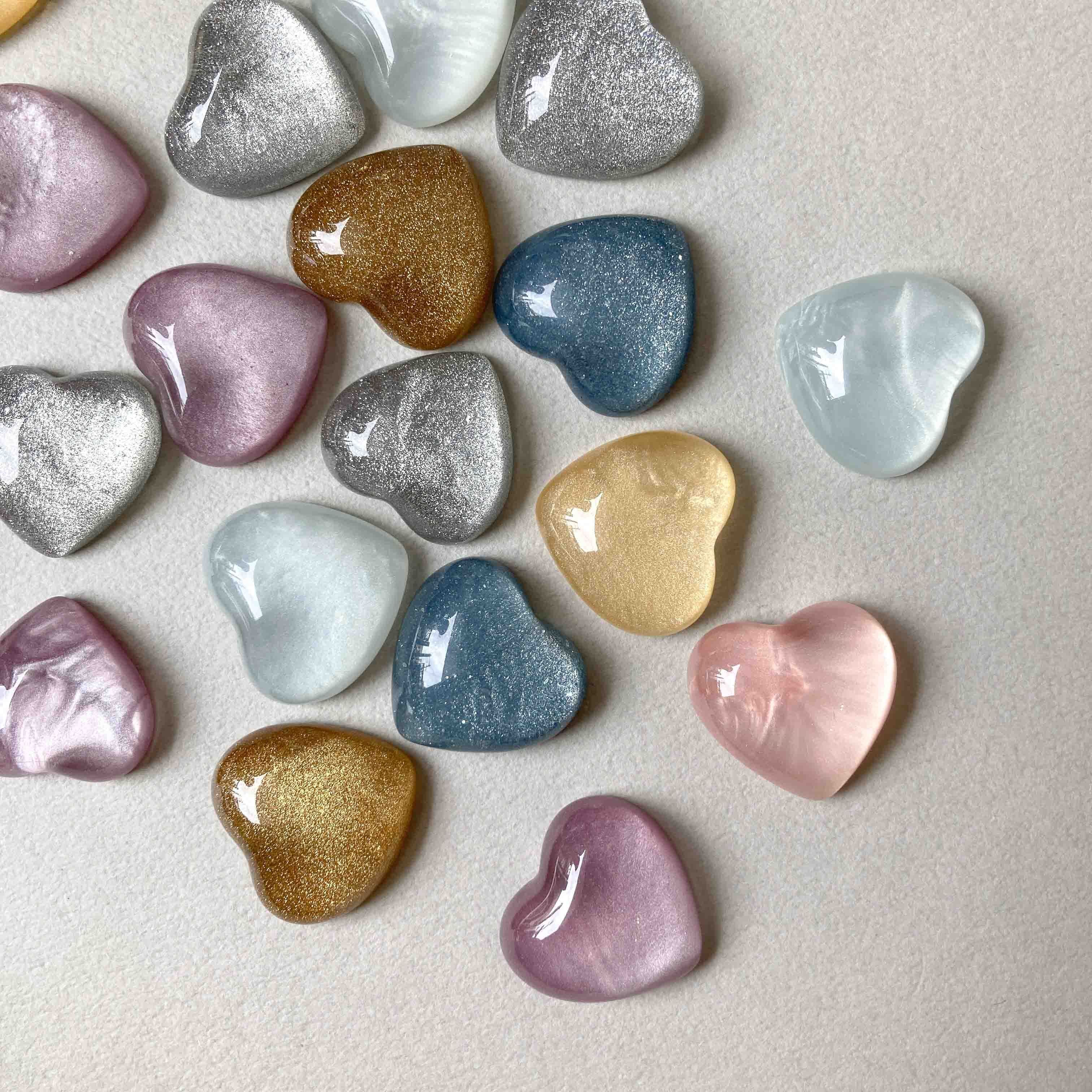 新色追加〉ぷるんとハートカボション | Dua-アクセサリーパーツショップ