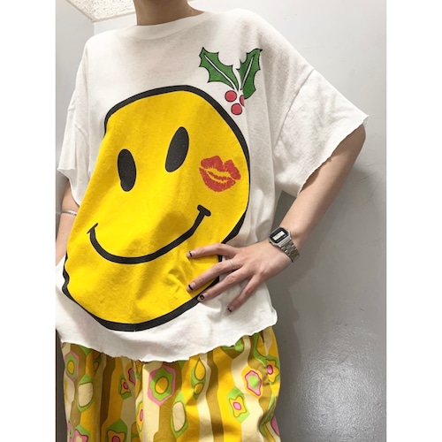 90's "Smile" カットオフTシャツ