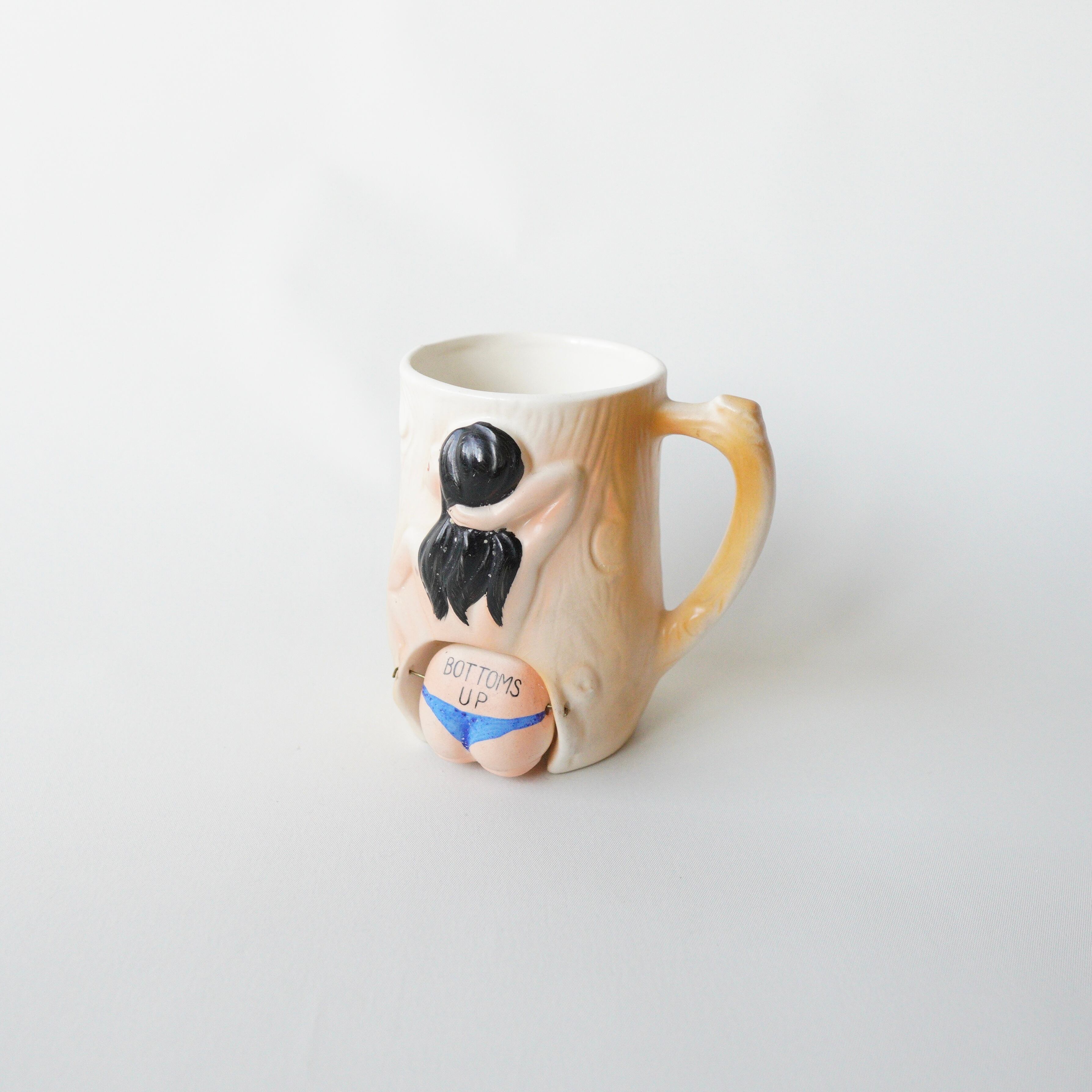 "BOTTOMS UP" mug