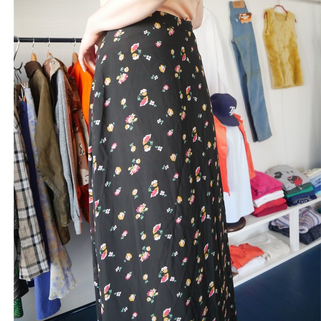 KOREA flower pattern long skirt