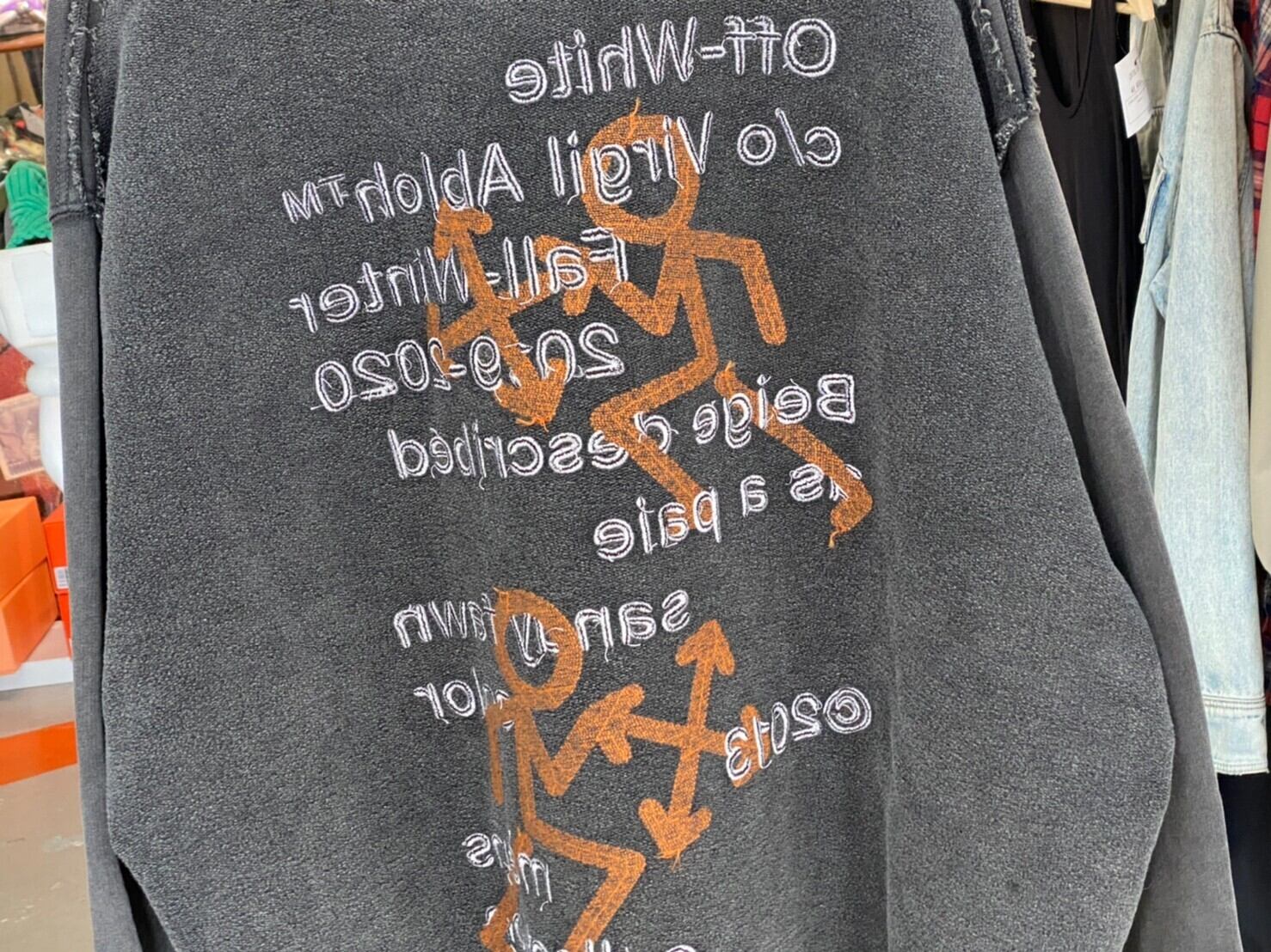 OFF-WHITE PICTOGRAM INCOMPIUTO CREWNECK CHARCOAL XL 