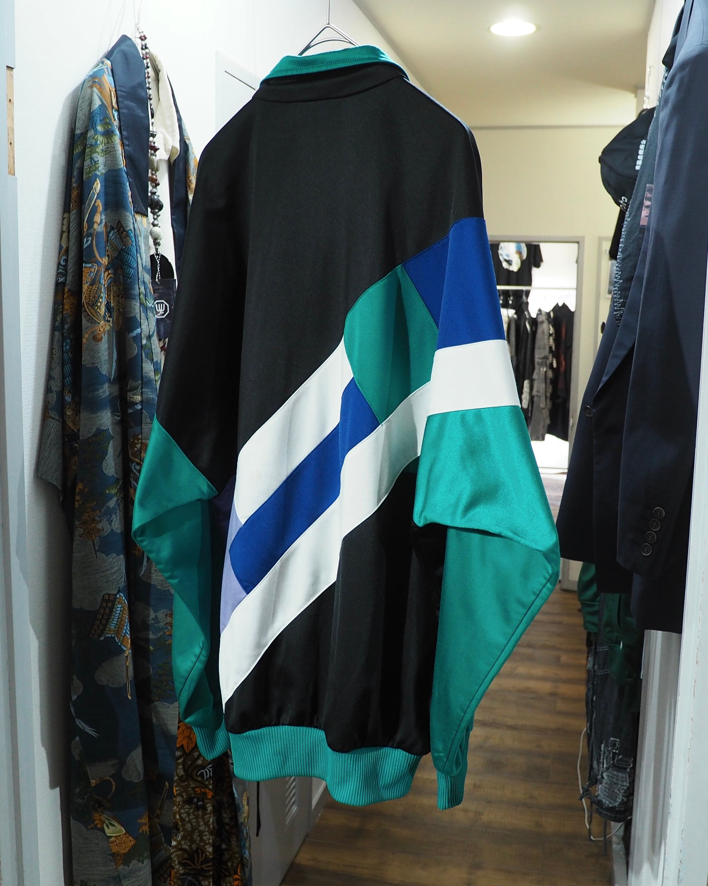 1980s ” Old adidas ” Multi color panel Switching vintage Track jacket