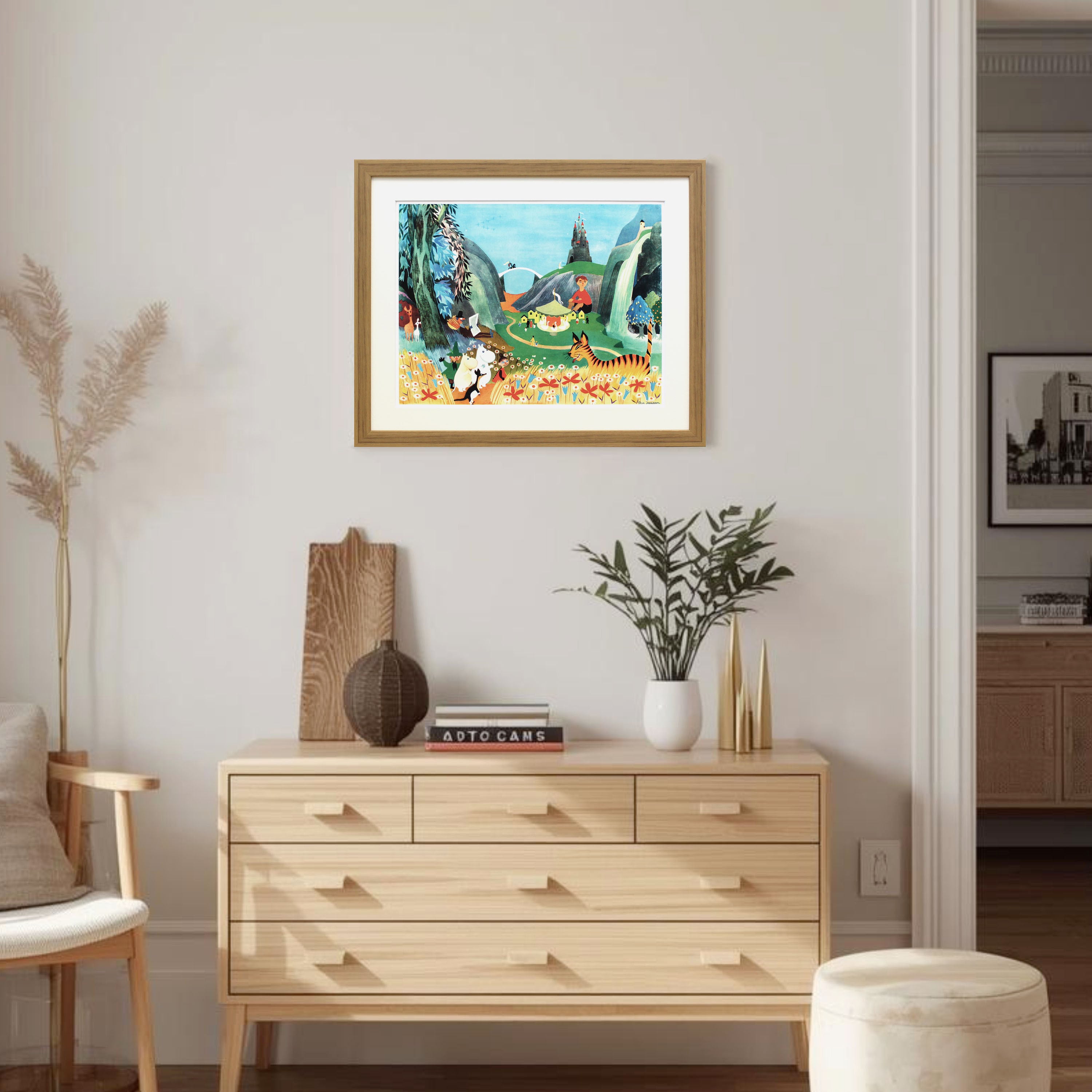 ムーミン 北欧 All Things Commerce「カルーセル パーティー」送料無料 フレーム 展示用フック付アートポスター 絵画 インテリア アート
