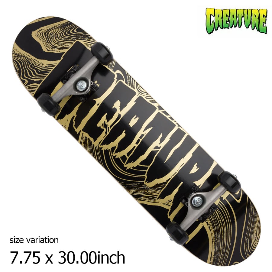 CREATURE METALLIC SWIRL LOGO MINI COMPLETE 7.75inch クリーチャー メタリック スワール ロゴ ミニ  コンプリート デッキ スケートボード スケボー 完成品