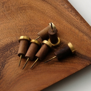 Brass & wood Wall pin hook (1pcs)