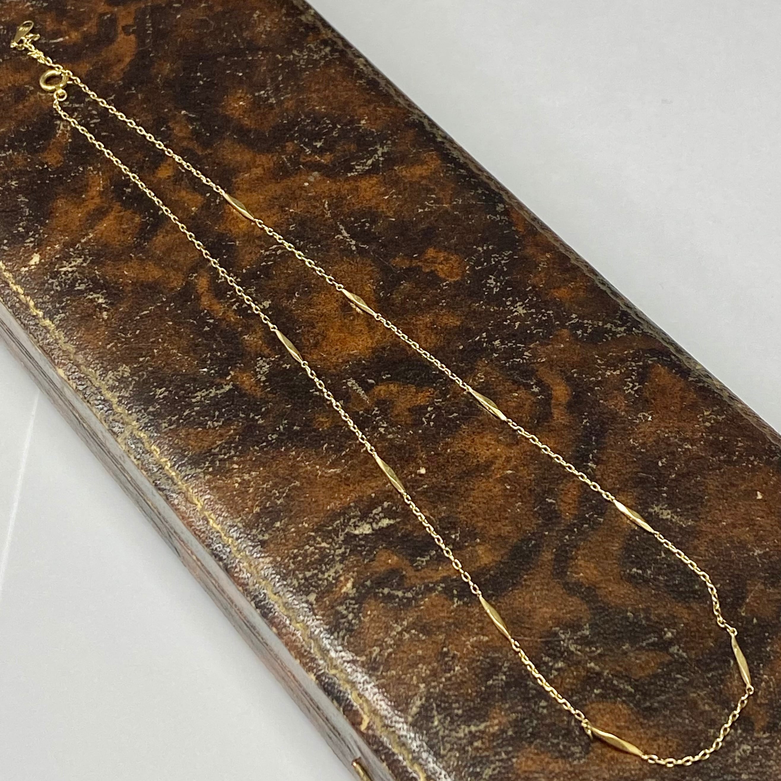 昭和ジュエリー 切子チェーン ネックレス K18 39cm ヴィンテージ 昭和